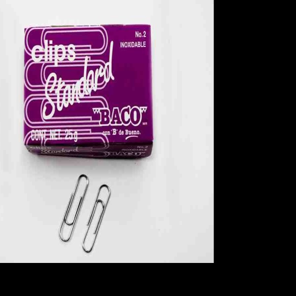 CLIPS STANDARD INOXIDABLE 2 BACO CAJA C100 C.100